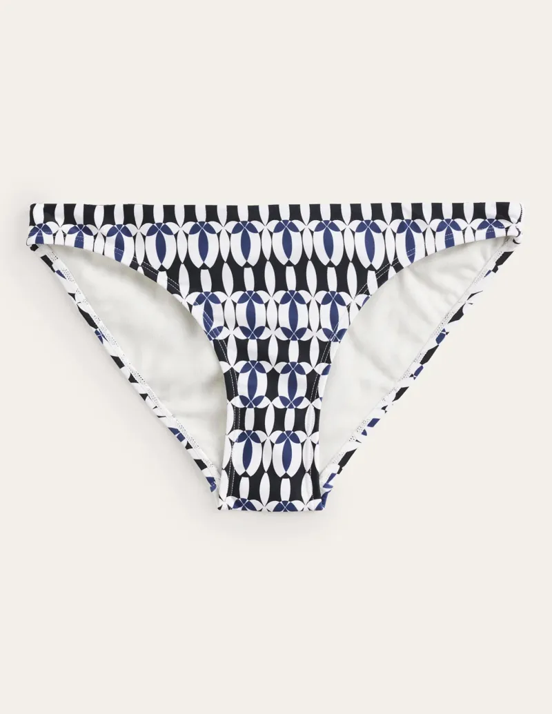 Swimwear-Boden Classic Bikini Bottoms-Black, White Geo Black,WhiteGeo