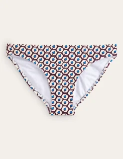 Swimwear-Boden Classic Bikini Bottoms-Dark Burgundy, Reverie DarkBurgundy,Reverie
