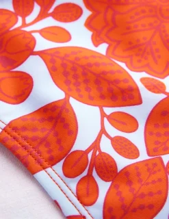 Swimwear-Boden Classic Bikini Bottoms-Fire Cracker, Gardenia Swirl FireCracker,GardeniaSwirl
