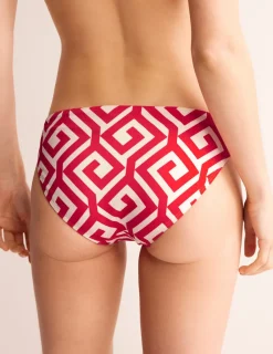 Swimwear-Boden Classic Bikini Bottoms-Flame Scarlet, Maze FlameScarlet,Maze