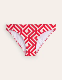 Swimwear-Boden Classic Bikini Bottoms-Flame Scarlet, Maze FlameScarlet,Maze