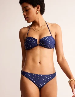 Swimwear-Boden Classic Bikini Bottoms-Navy Foil Spot NavyFoilSpot