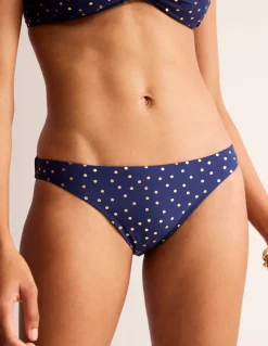 Swimwear-Boden Classic Bikini Bottoms-Navy Foil Spot NavyFoilSpot