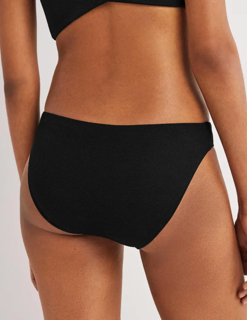 Swimwear-Boden Classic Bikini Bottoms-Textured Black TexturedBlack