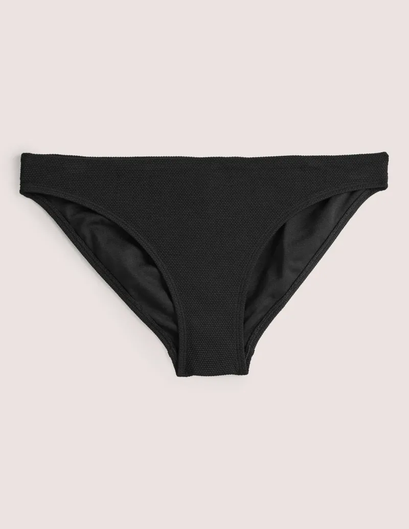 Swimwear-Boden Classic Bikini Bottoms-Textured Black TexturedBlack