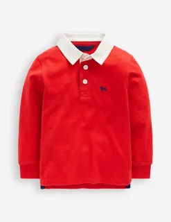 Tops, T-Shirts & Polos-Boden Classic Rugby Shirt-Rockabilly Red RockabillyRed