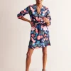 Dresses & Jumpsuits-Boden Cleo Tie Waist Linen Dress-Multi, Tropic Parrot Multi,TropicParrot