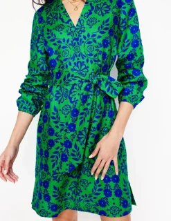 Dresses & Jumpsuits-Boden Cleo Tie Waist Linen Dress-Aleo, Structured Meadow Aleo,StructuredMeadow
