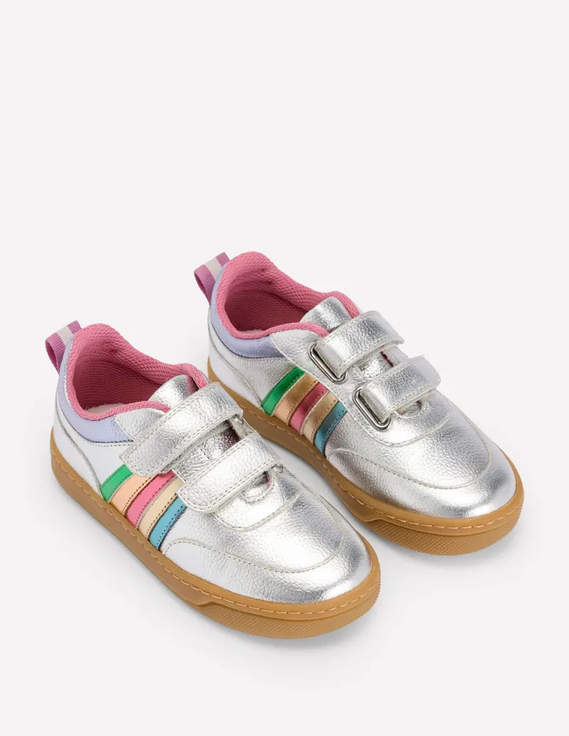 Shoes, Sneakers & Boots-Boden Colourblock Low Tops-Silver Metallic SilverMetallic