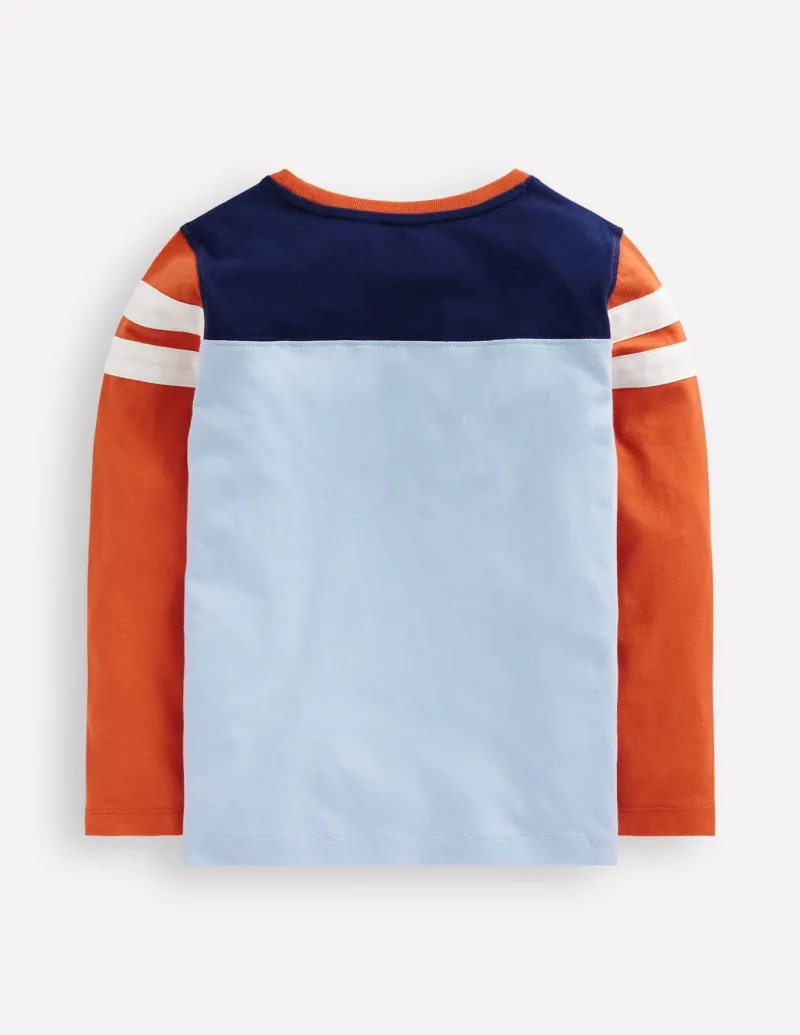 Tops, T-Shirts & Polos-Boden Colourblock T-shirt-Glacier Blue Colourblock GlacierBlueColourblock
