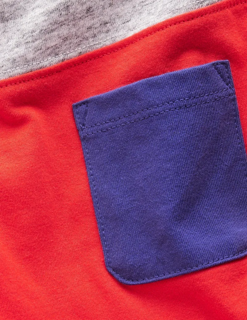 Tops, T-Shirts & Polos-Boden Colourblock T-shirt-Poppy Red Colourblock PoppyRedColourblock