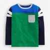 Tops, T-Shirts & Polos-Boden Colourblock T-shirt-Sapling Green Colourblock SaplingGreenColourblock