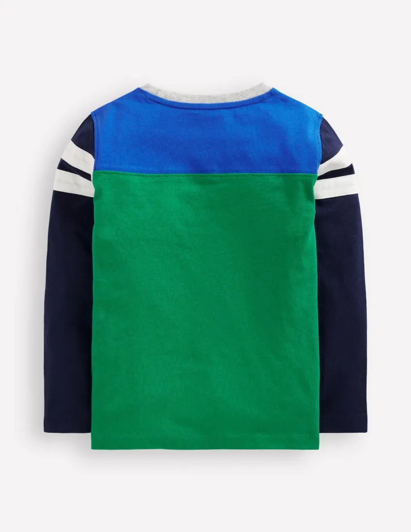 Tops, T-Shirts & Polos-Boden Colourblock T-shirt-Sapling Green Colourblock SaplingGreenColourblock