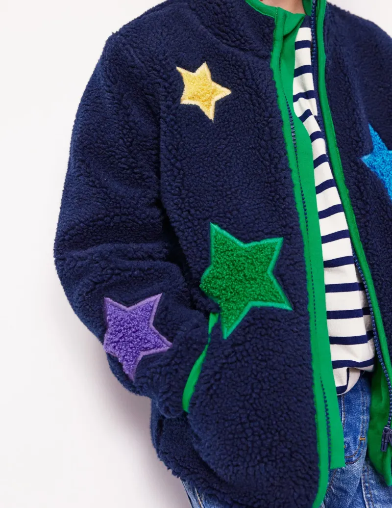 Coats & Jackets-Boden Cosy Borg Jacket-College Navy Star CollegeNavyStar