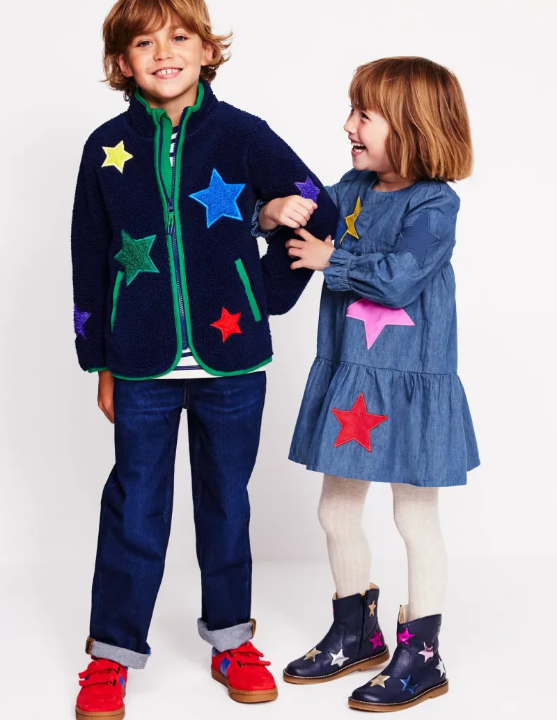 Coats & Jackets-Boden Cosy Borg Jacket-College Navy Star CollegeNavyStar