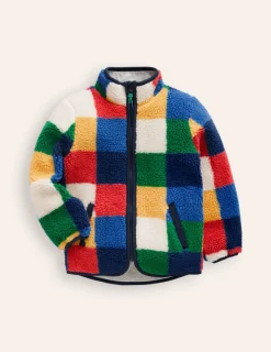 Coats & Jackets-Boden Cosy Borg Jacket-Multi Check MultiCheck