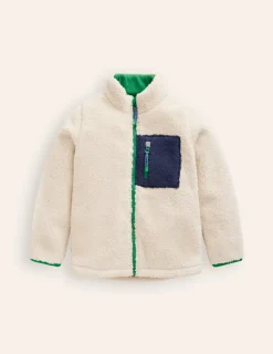 Coats & Jackets-Boden Cosy Windproof Fleece-Natural Sherpa NaturalSherpa