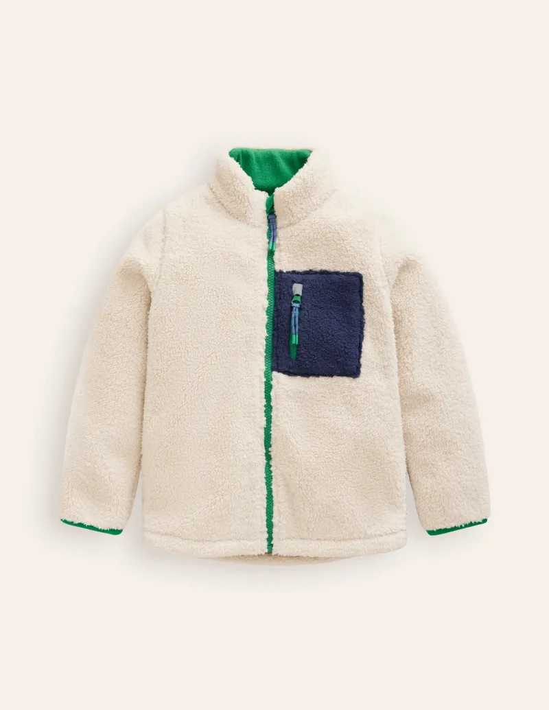 Coats & Jackets-Boden Cosy Windproof Fleece-Natural Sherpa NaturalSherpa
