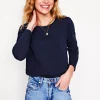 T-Shirts & Tanks | Tops & Blouses-Boden Cotton Crew Long Sleeve Top- Navy