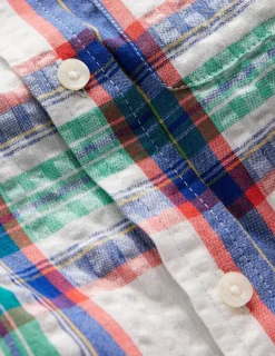 Shirts | Tops, T-Shirts & Polos-Boden Cotton Shirt-Bright Blue Check BrightBlueCheck
