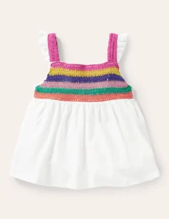 Tops & T-Shirts-Boden Crochet Tank Top- White