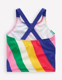 Swimwear & Beachwear-Boden Cross-Back Tankini Top-Multi Rainbow Swirl MultiRainbowSwirl
