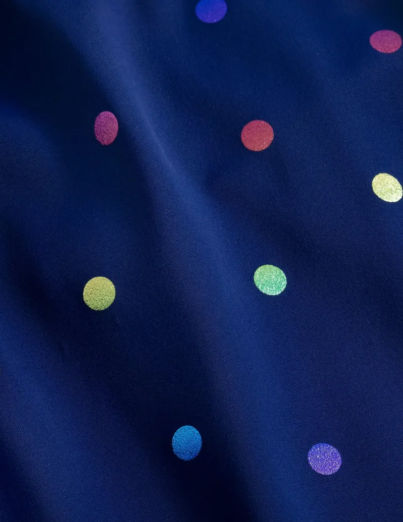 Swimwear & Beachwear-Boden Cross-Back Tankini Top-Navy Rainbow Confetti Spot NavyRainbowConfettiSpot