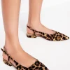 Flats-Boden Cut Out Sling Back Flats- Leopard