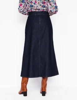 Skirts-Boden Denim Maxi Skirt-Indigo Rinse IndigoRinse
