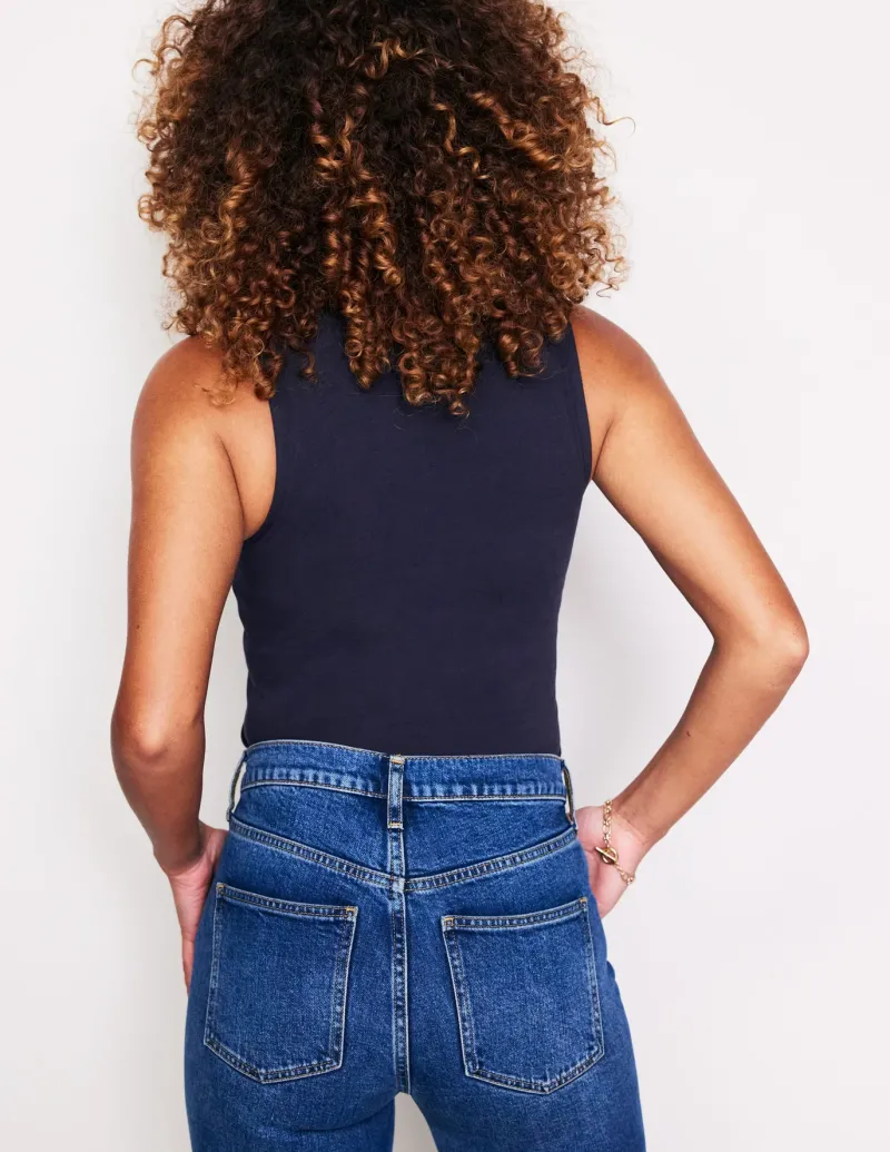 Nightwear & Lougewear | T-Shirts & Tanks-Boden Double Layer Scoop Neck Vest- Navy