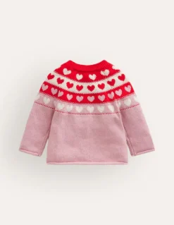 Sweaters & Cardigans-Boden Edie Fair Isle Cardigan-Almond Pink Hearts AlmondPinkHearts