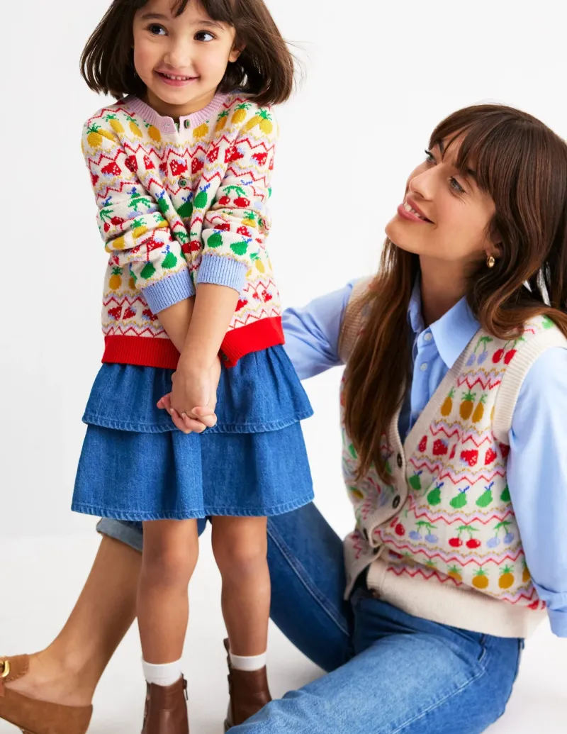 Sweaters & Cardigans-Boden Edie Fair Isle Cardigan-Multi Fruit MultiFruit