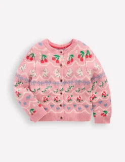 Sweaters & Cardigans-Boden Edie Fair Isle Cardigan-Vintage Pink Hearts VintagePinkHearts