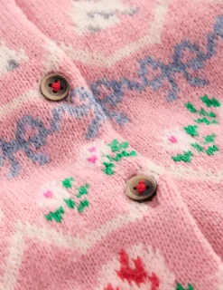 Sweaters & Cardigans-Boden Edie Fair Isle Cardigan-Vintage Pink Hearts VintagePinkHearts