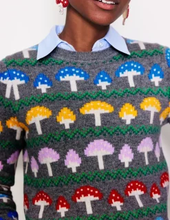 Sweaters & Cardigans-Boden Edie Fair Isle Sweater-Grey Mushroom GreyMushroom