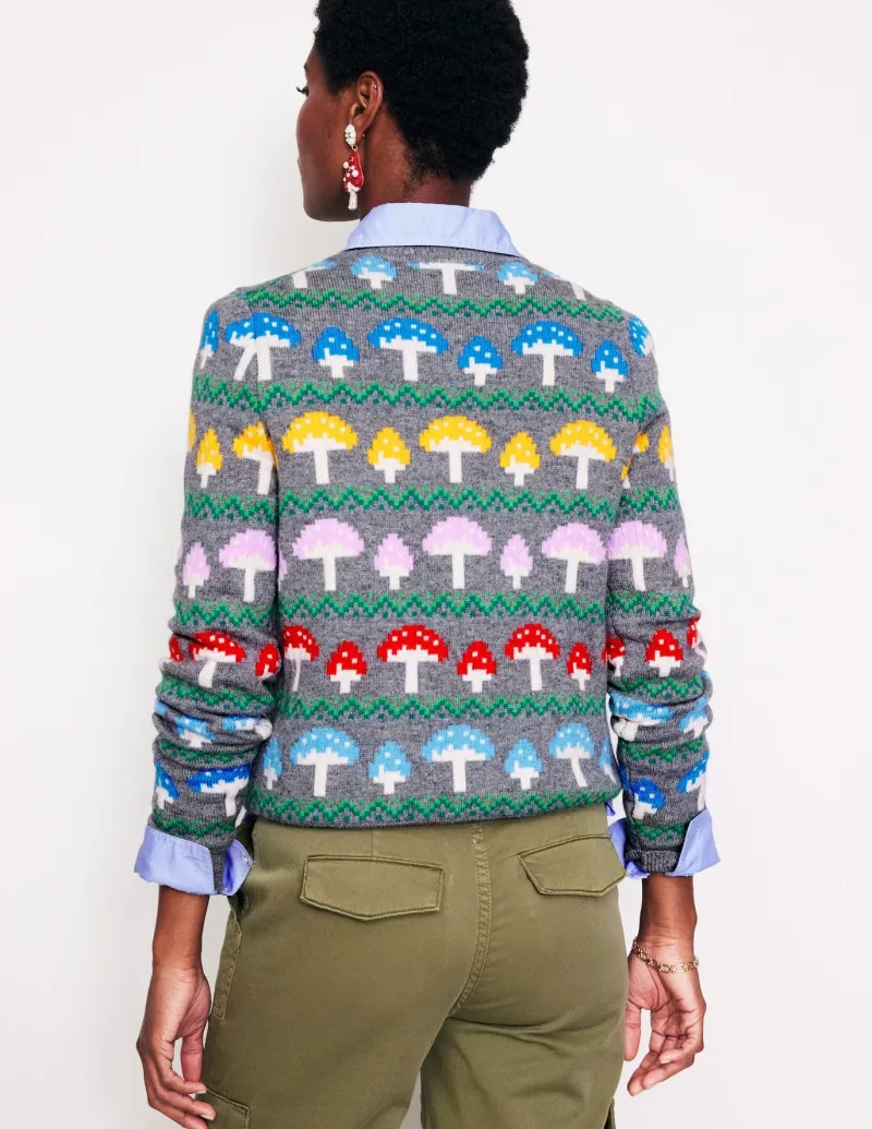 Sweaters & Cardigans-Boden Edie Fair Isle Sweater-Grey Mushroom GreyMushroom