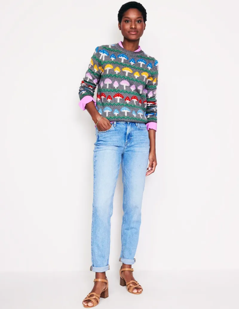 Sweaters & Cardigans-Boden Edie Fair Isle Sweater-Grey Mushroom GreyMushroom