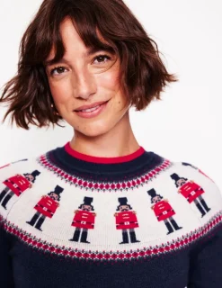 Sweaters & Cardigans-Boden Edie Fair Isle Sweater-Navy, Soldiers Navy,Soldiers