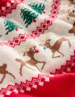 Sweaters & Cardigans-Boden Edie Fair Isle Sweater-Red, Reindeers Red,Reindeers