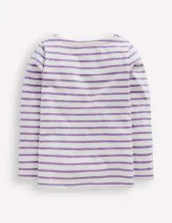 Tops & T-Shirts-Boden Ella Breton-Ivory / Aster Purple Stripe