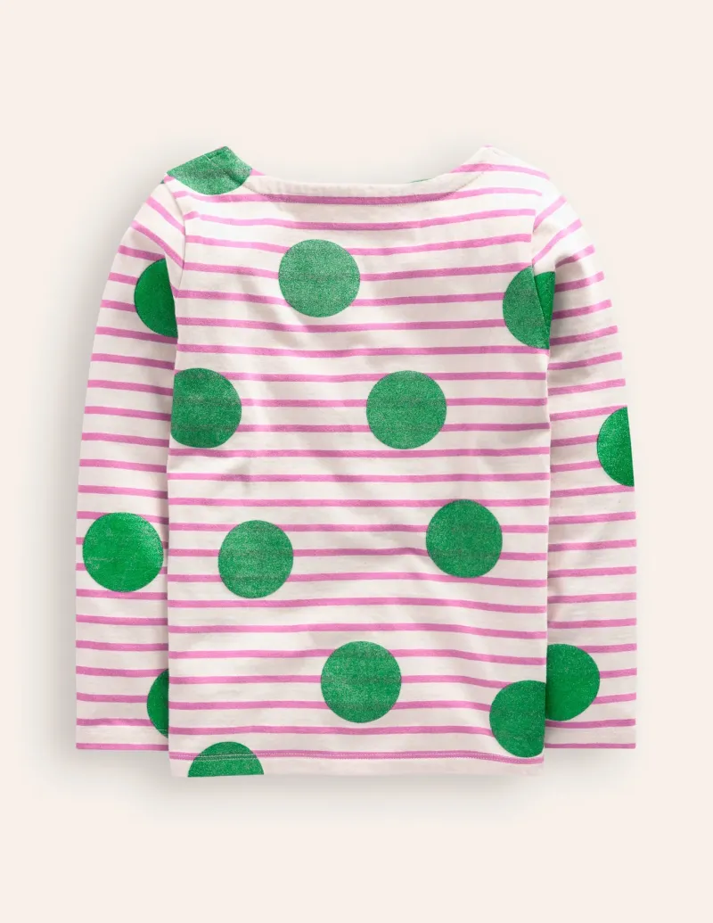 Tops & T-Shirts-Boden Ella Breton-Rich Emerald Foil Spot RichEmeraldFoilSpot