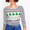 T-Shirts & Tanks | Tops & Blouses-Boden Ella Long Sleeve Breton-Ivory, Navy, Falalala Ivory,Navy,Falalala