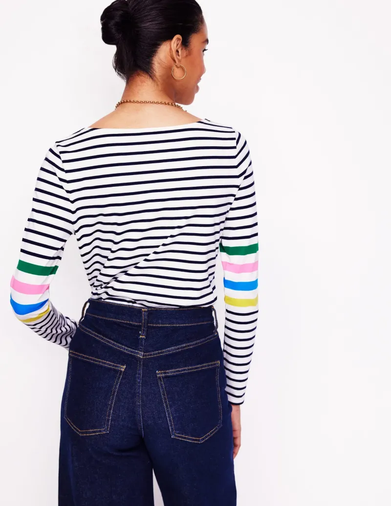 T-Shirts & Tanks | Tops & Blouses-Boden Ella Long Sleeve Breton-Ivory Multi Arm Placement IvoryMultiArmPlacement