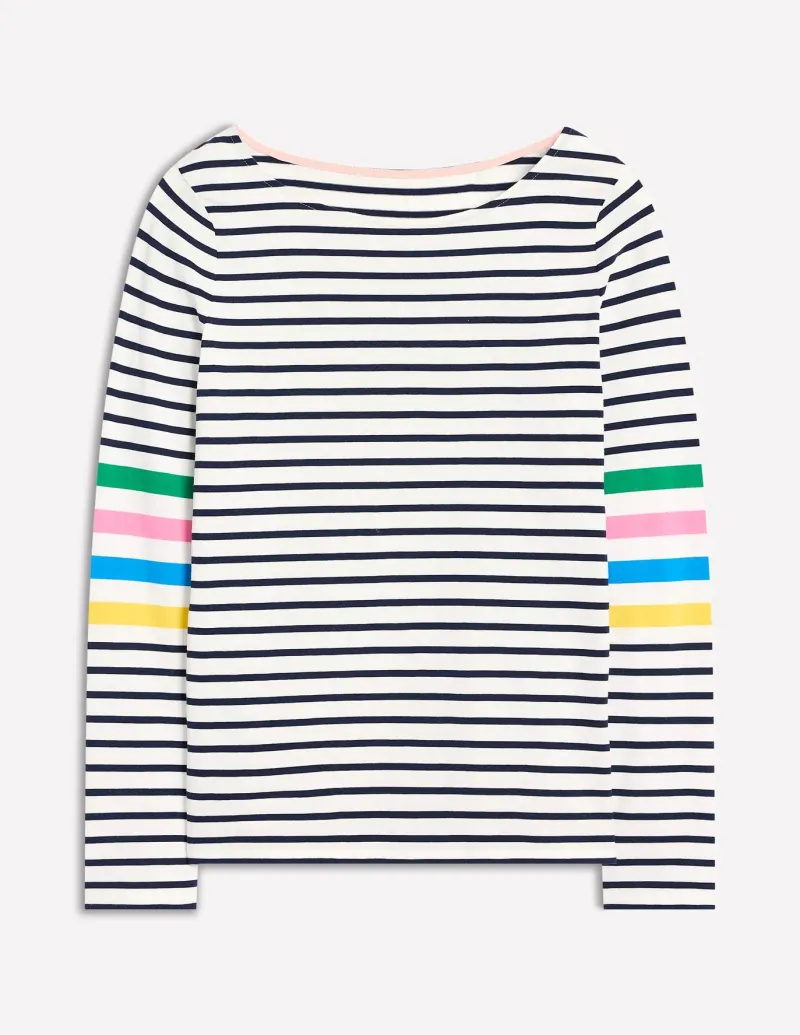 T-Shirts & Tanks | Tops & Blouses-Boden Ella Long Sleeve Breton-Ivory Multi Arm Placement IvoryMultiArmPlacement