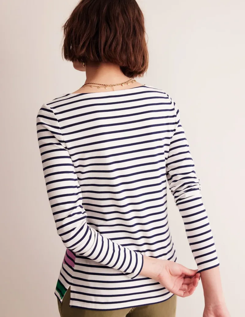 T-Shirts & Tanks | Tops & Blouses-Boden Ella Long Sleeve Breton-Multi, Sunshine Pop Multi,SunshinePop