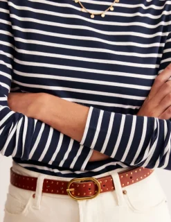 T-Shirts & Tanks | Tops & Blouses-Boden Ella Long Sleeve Breton-Navy, Ivory Navy,Ivory