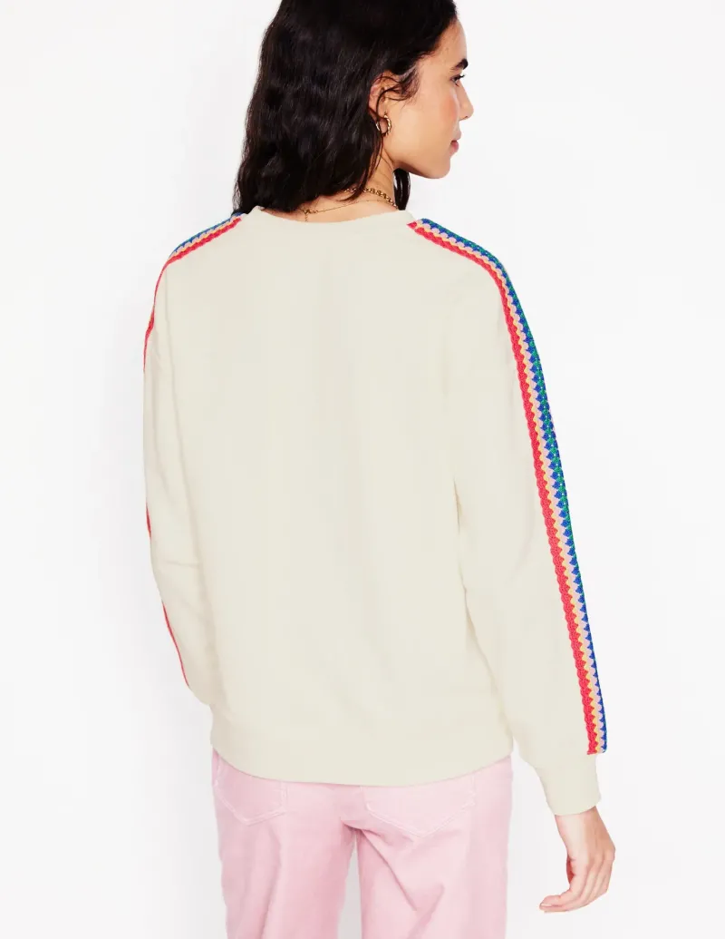 Nightwear & Lougewear | Tops & Blouses-Boden Emi Crochet Sweatshirt- Ivory