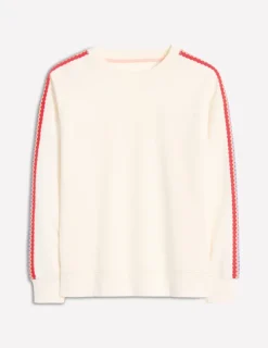 Nightwear & Lougewear | Tops & Blouses-Boden Emi Crochet Sweatshirt- Ivory
