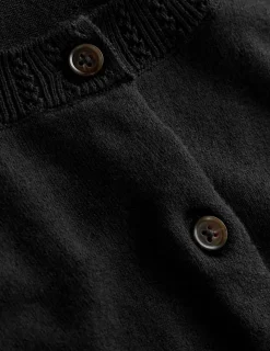 Sweaters & Cardigans-Boden Emilia Cotton Crew Cardigan- Black