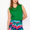Sweaters & Cardigans-Boden Emilia Cotton Crew Neck Vest- GREEN